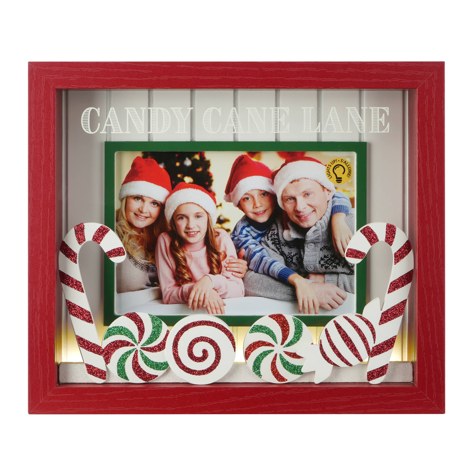 5" x 7" Candy Cane Lane Light-Up Tabletop Frame by Studio Décor®
